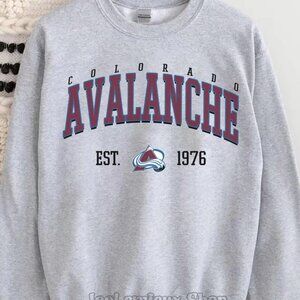 Colorado Avalanche Sweatshirt, Crewneck Colorado Hockey Shirt Sweater 90s